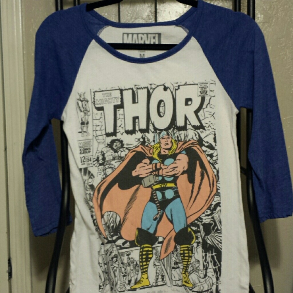 3/4 sleeve Marvel Thor baseball tee