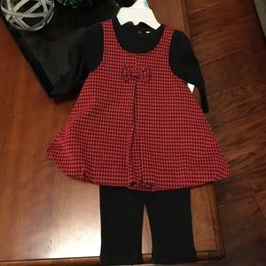 Black and red outfit