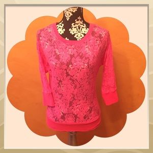 Neon Lace Top