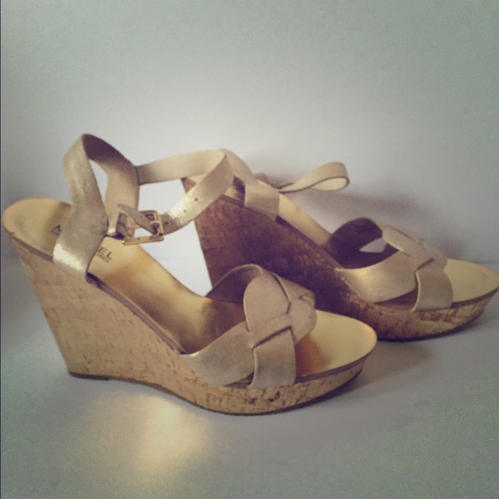 Michael Kors Metallic Wedge Sandals