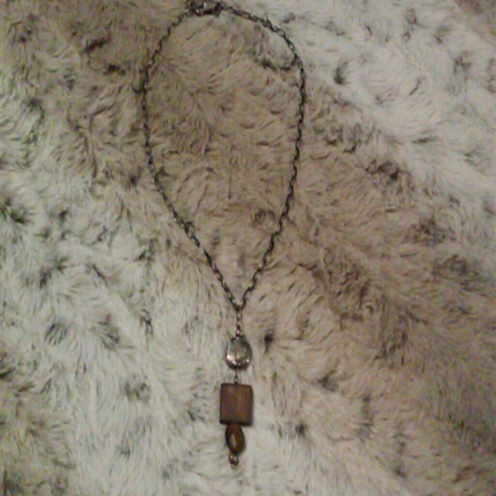 Silpada silver and brown necklace
