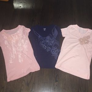 Three Short Sleeve Tops J crew Express Size Small