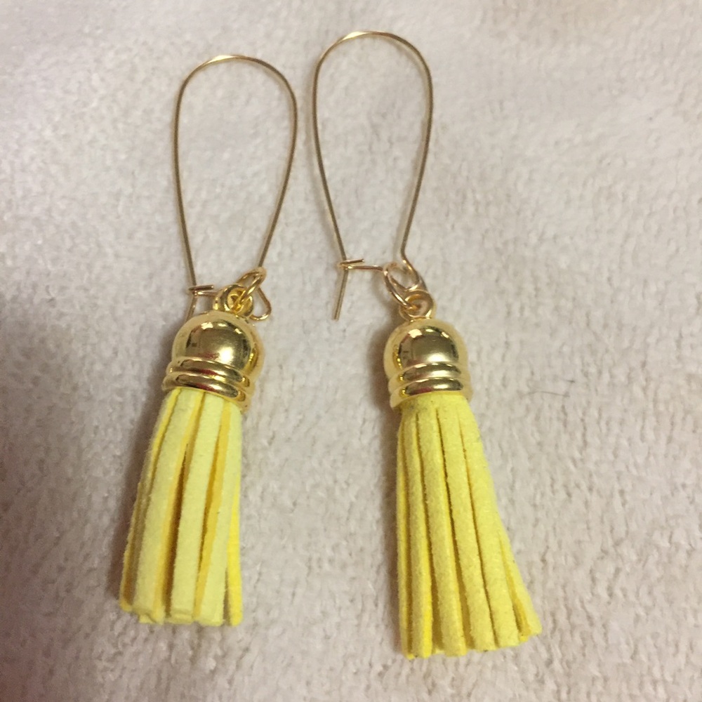 New Gold & Yellow Tassle Earrings