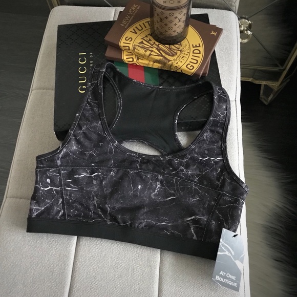 SOLD OUT // Marble Cutout Workout Bra / Sports Top - Picture 5 of 5