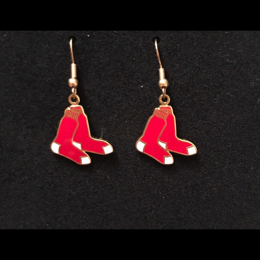 Red Socks fans!!! Earrings!