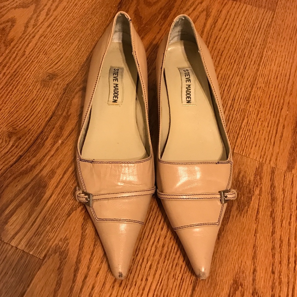 Steve Madden Tan Kitten Heel Pumps - Size 5