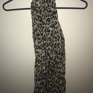 H&M long leopard print scarf
