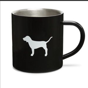 BNIP PINK Victoria's Secret black metal coffee mug