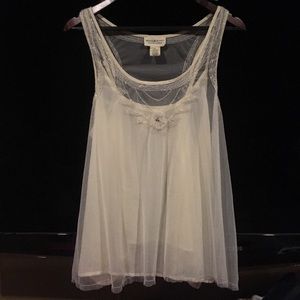 Denim & Supply Ralph Lauren White Beaded Top