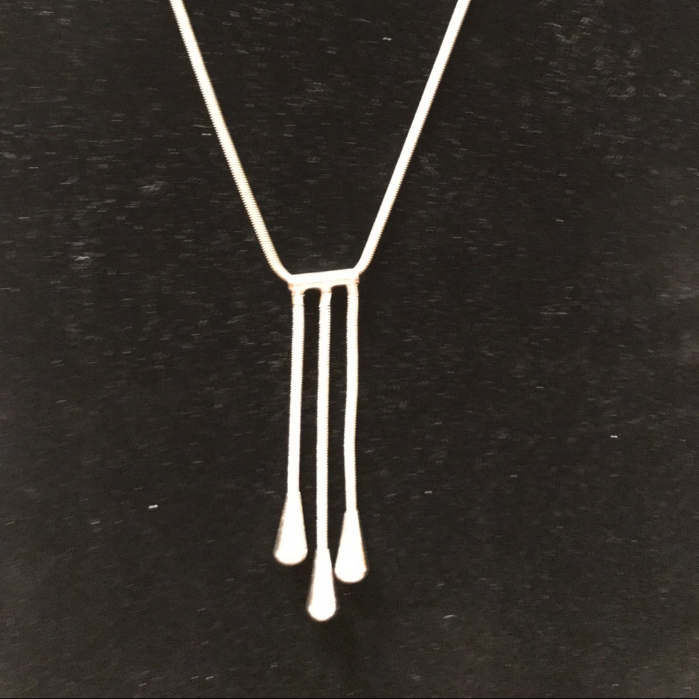 Sterling silver teardrop necklace