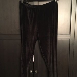 ASOS Curve black velvet leggings