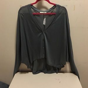 Sheer High Low Long Sleeve