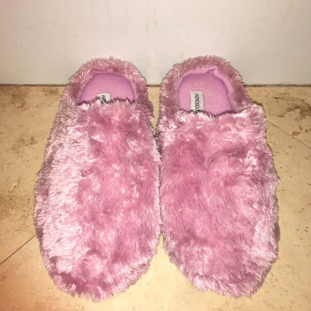 Pink Fluffy Slippers