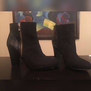 Ann Taylor leather and suede booties