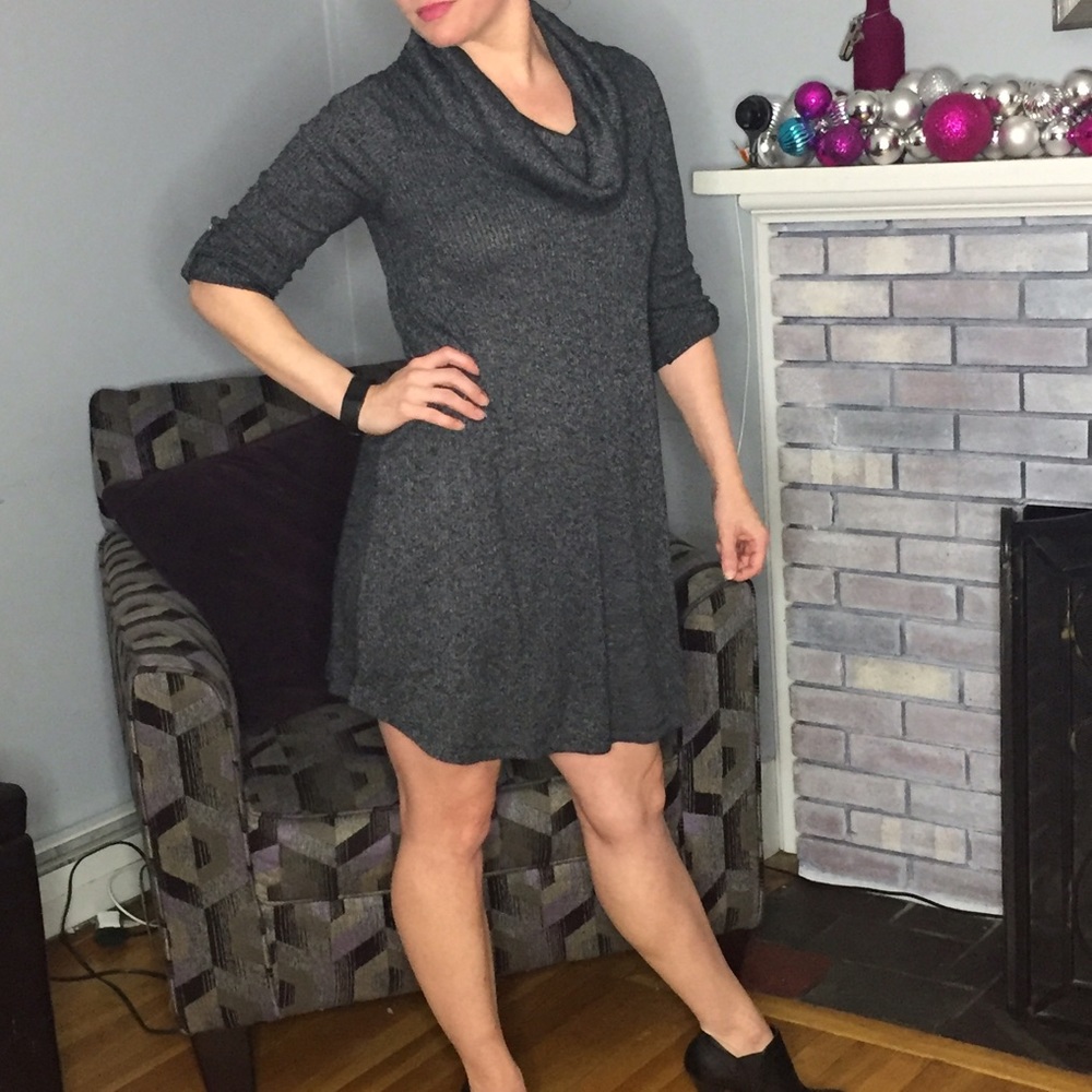 Cowl Neck Sweater Dress