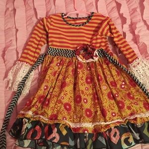 Girls dress mustard pie size 4T