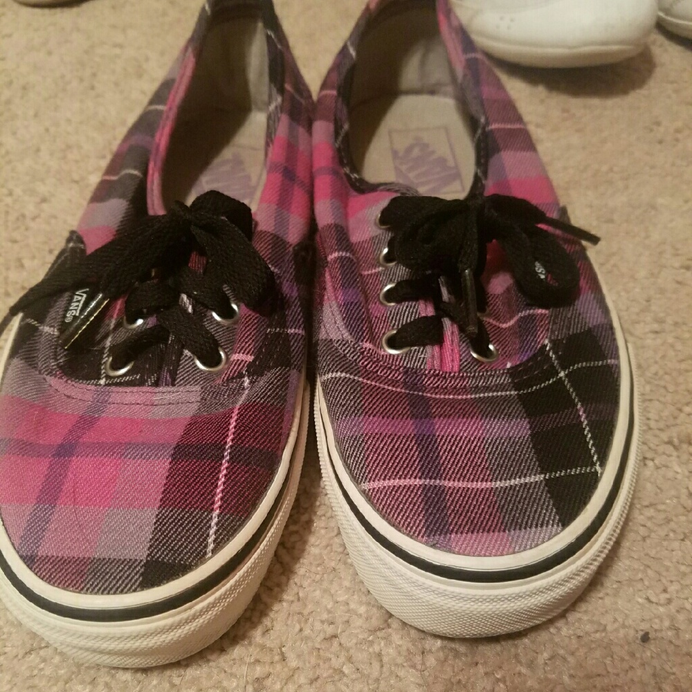 Pink Plaid vans