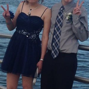 Navy Blue Dress by Deb