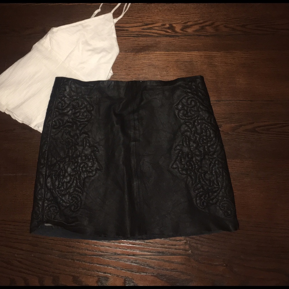 Zara leather skirt