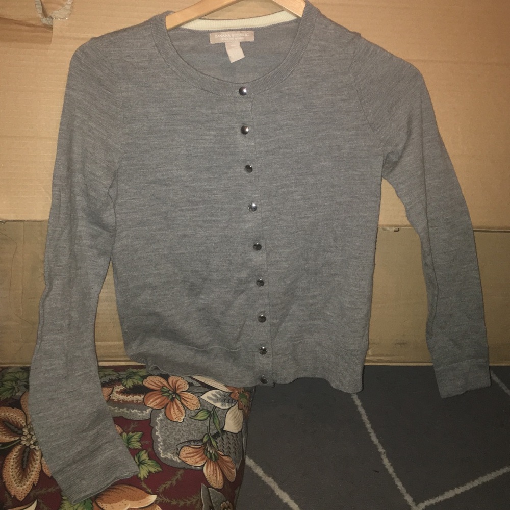 Gray cardigan