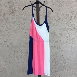 Charming Charlie Pink, Blue, & White Dress.