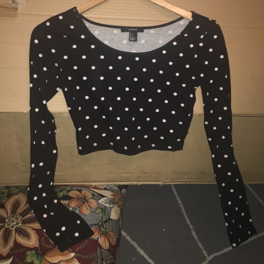 Polka dot crop top