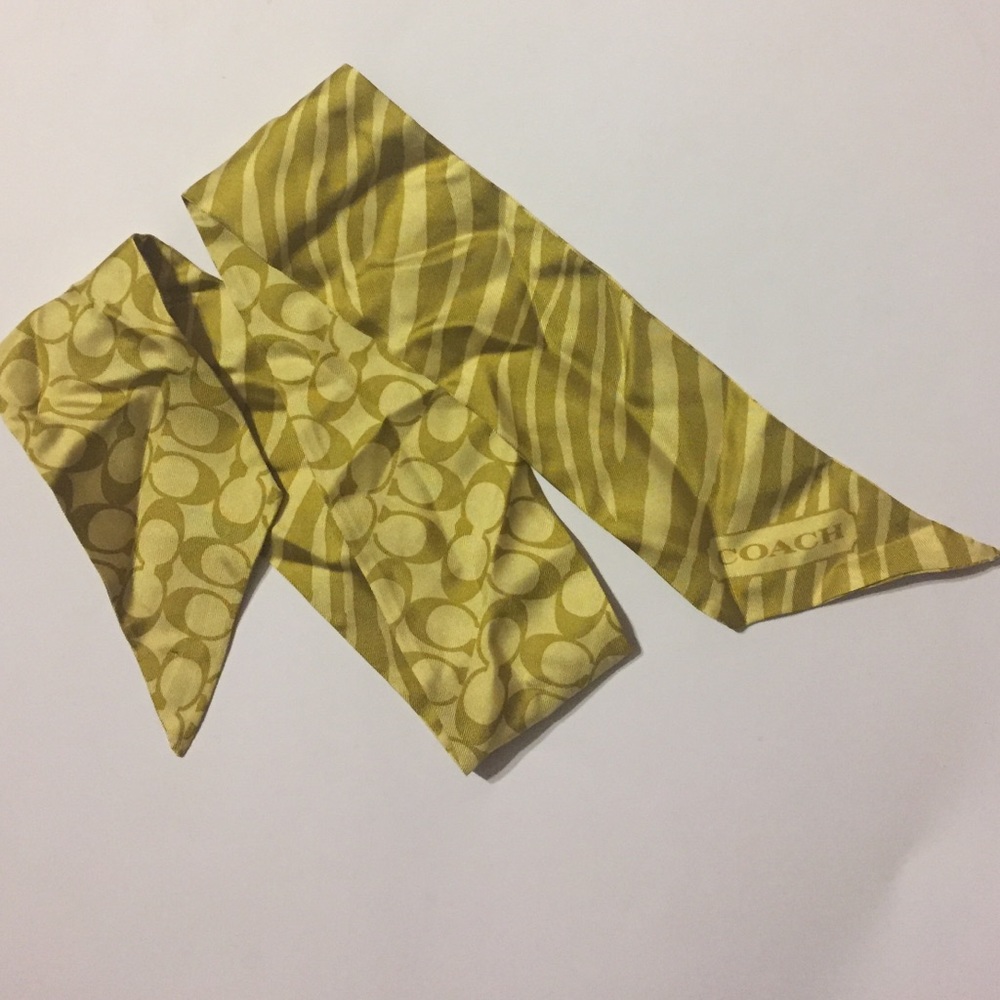 Coach 100% silk head wrap/ scarf