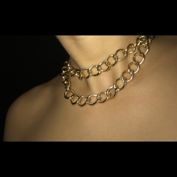 Gold chain choker - Picture 3 of 4