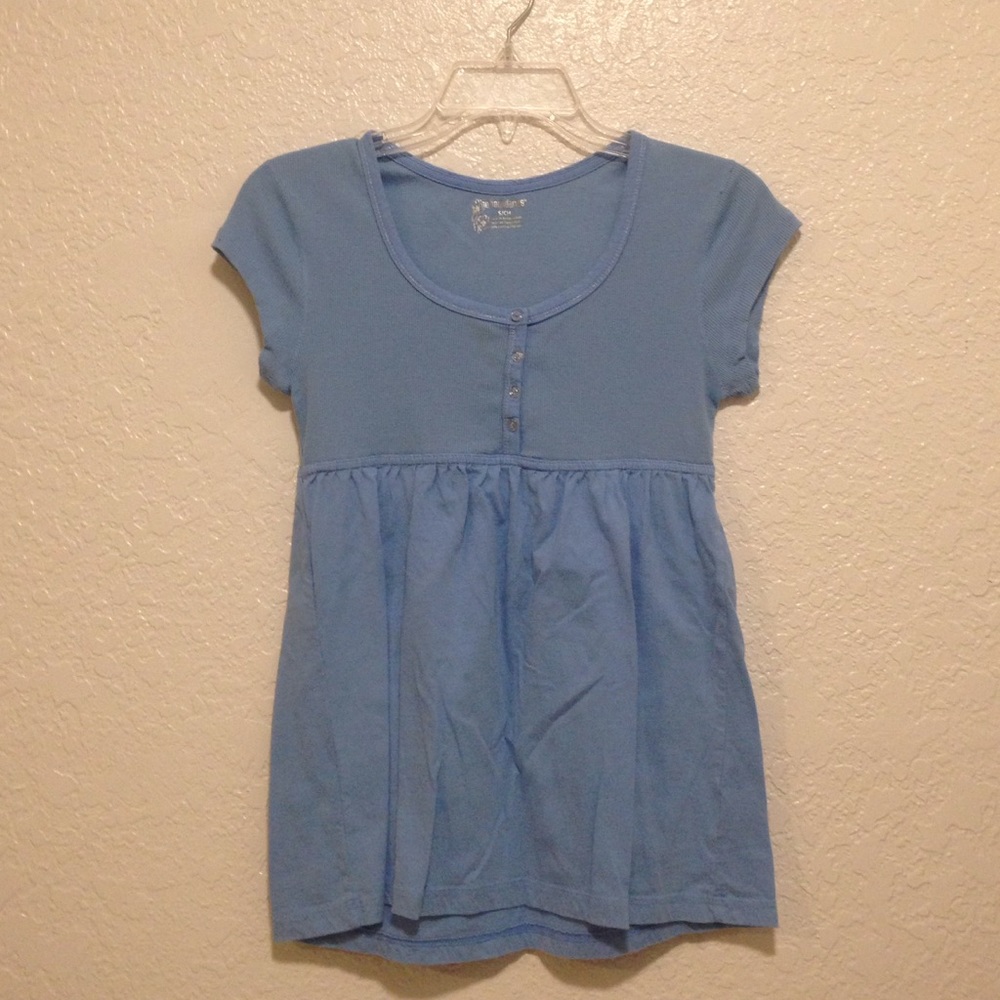 Woman's Pale Blue Babydoll Blouse