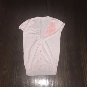 J crew Short Sleeve Light Pink Cardigan Size XS