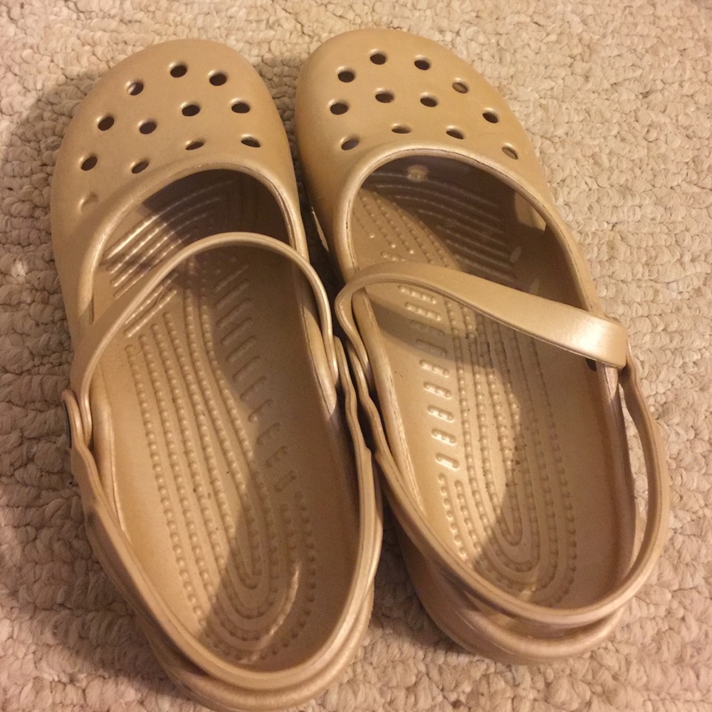 Gold Crocs