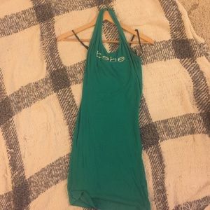 Bebe halter dress (green)