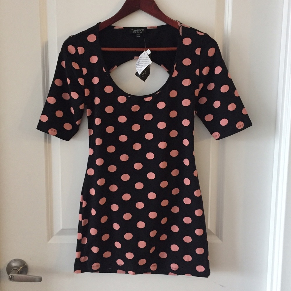 Topshop Open Back Dress - US 8