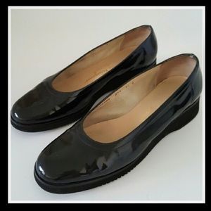 Salvatore Ferragamo black patent flats