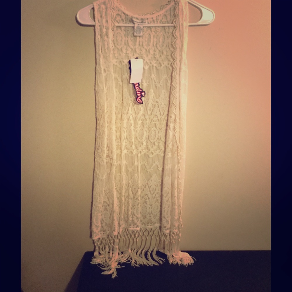 Sleeveless boho tunic cover up