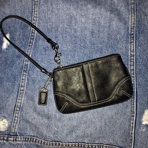 Coach black wristlet
