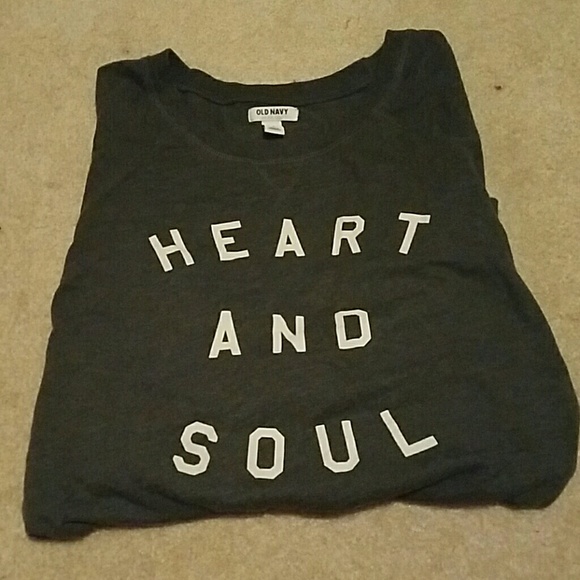 5 for $25 Dark Grey Old Navy Quote Sweater - Picture 2 of 3