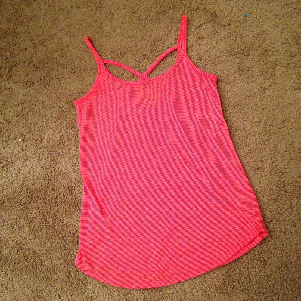 Juniors Pink & White Tank Sz: XS