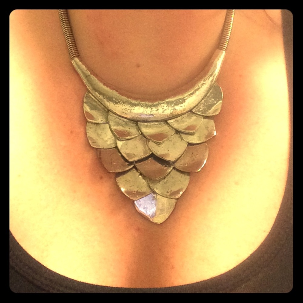 Unique metal necklace