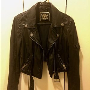 River Island real leather jacket sz UK 8/US XS