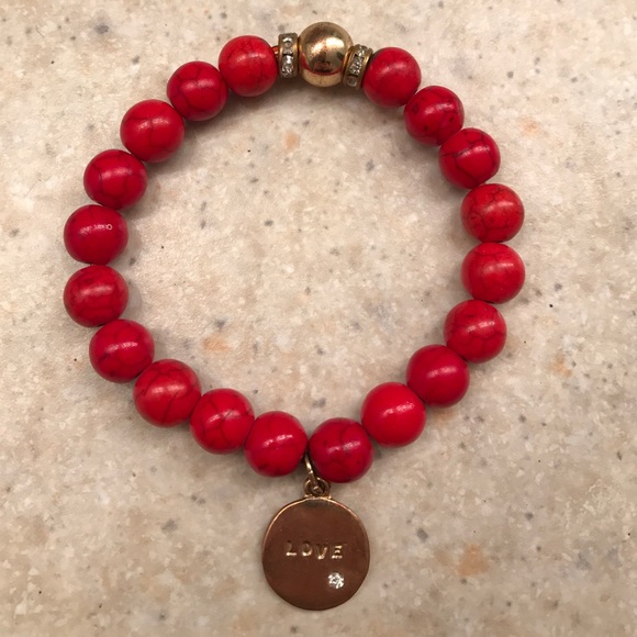 Red Love Beads Bracelet ❤️ - Picture 2 of 2