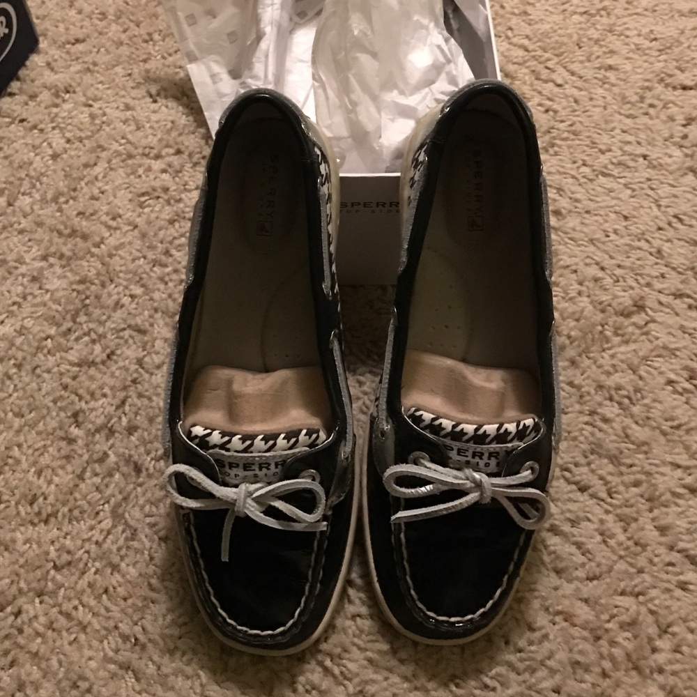 Sperry Angelfish Black/houndstooth