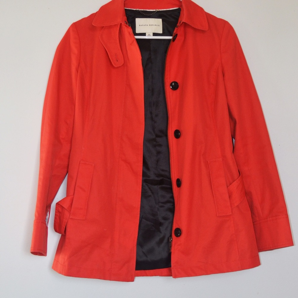 Banana Republic Red Trench Coat