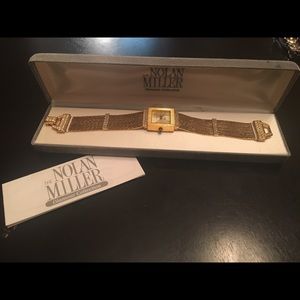 Nolan Miller Gold Watch Bracelet