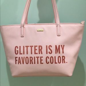 Kate spade glitter is my favorite color tote!!