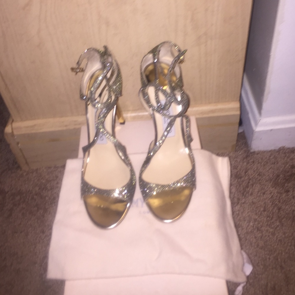 Strappy glitter Open Toe Heel