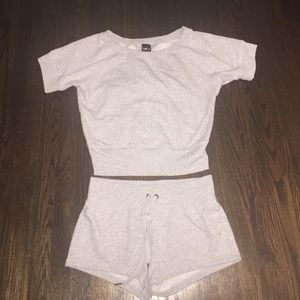 Victoria Secret Gray Top XS bottom Small