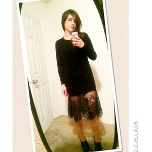 Forever 21 Sweater and Lace dress. Size S