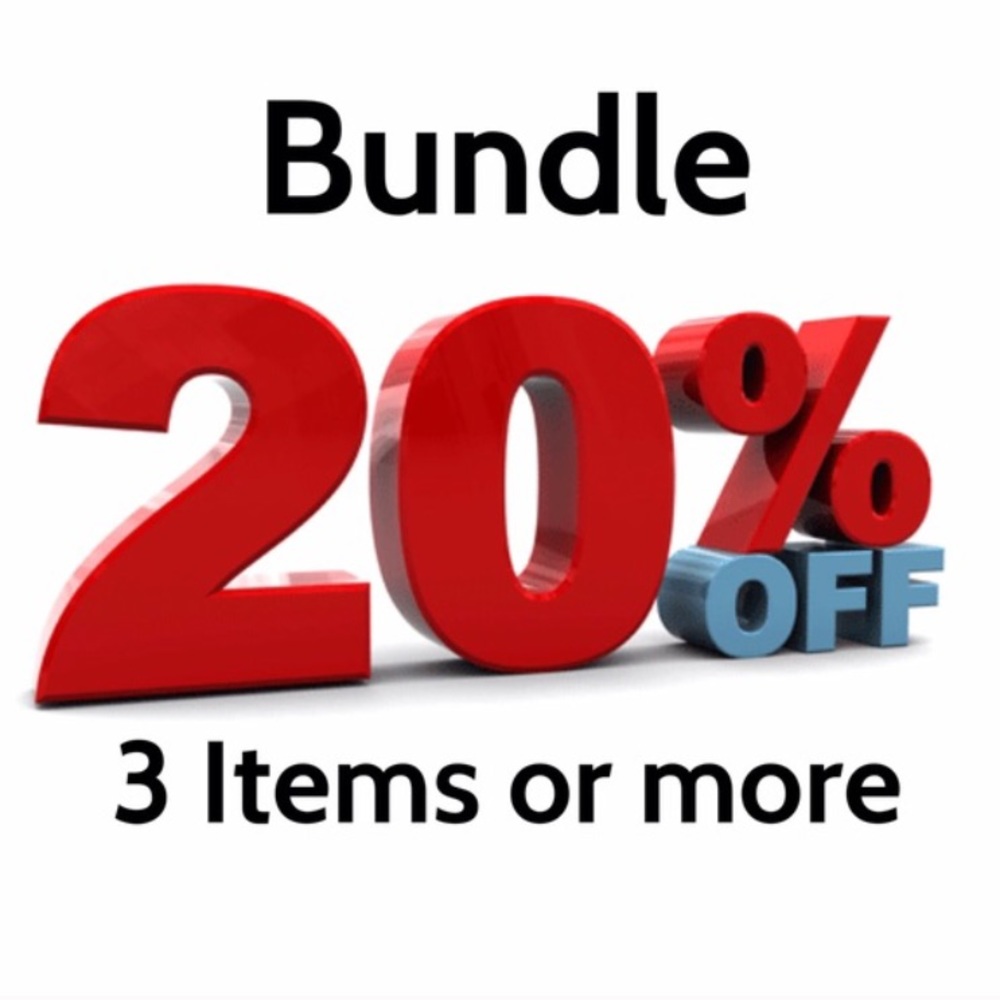 Bundle 3 or more of my items and take 20% off