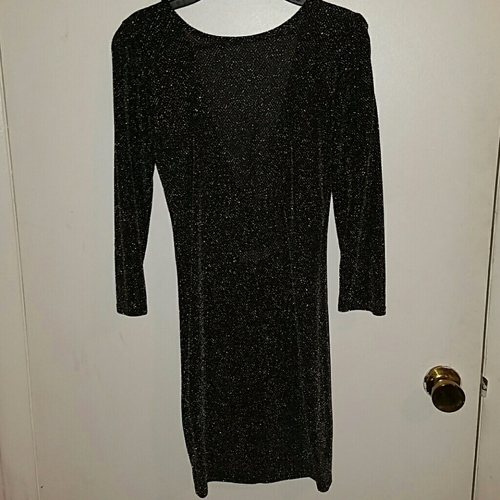 Madrag Open Back Black Dress